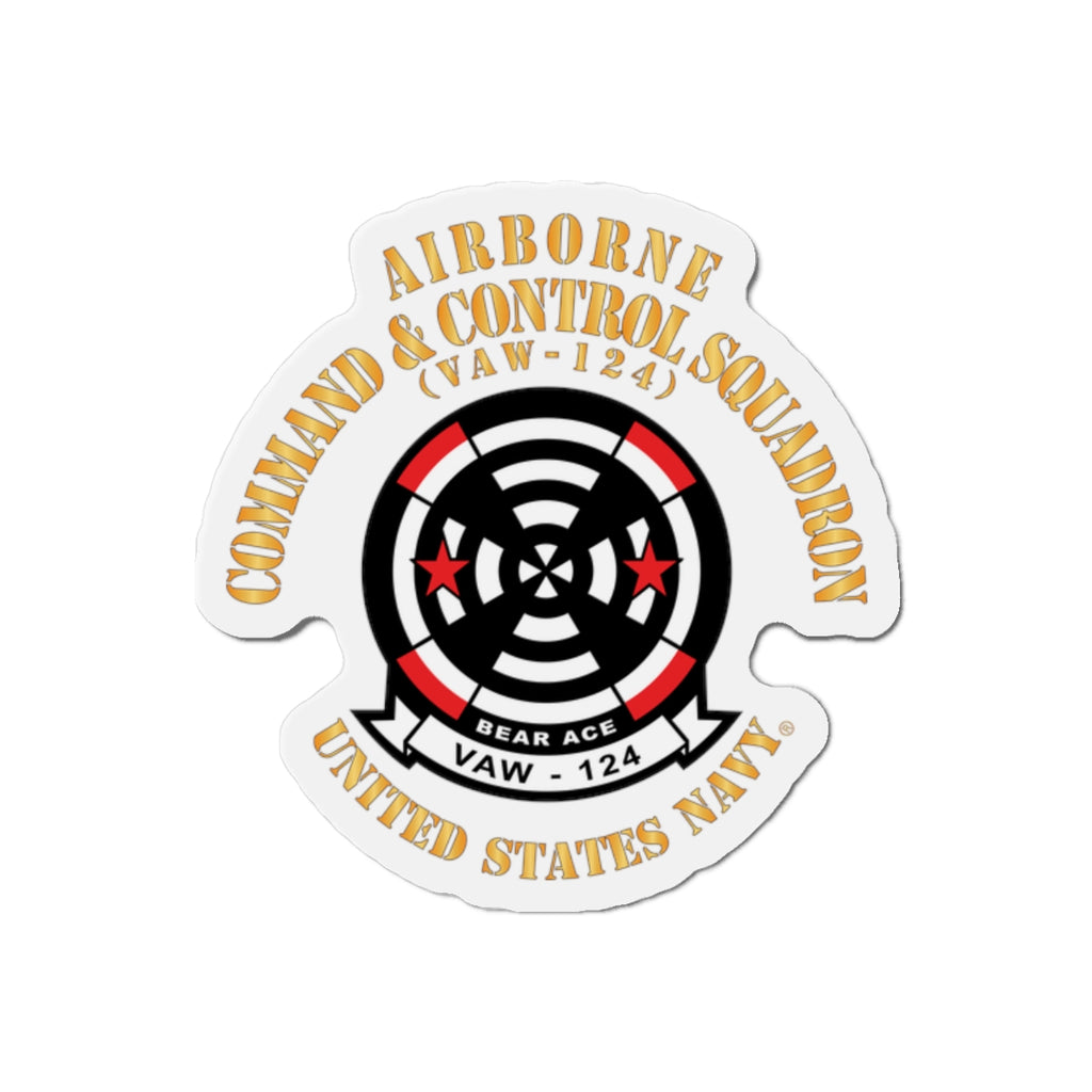 Die-Cut Magnet - Navy - Airborne Command & Control Squadron 124 (VAW-124)