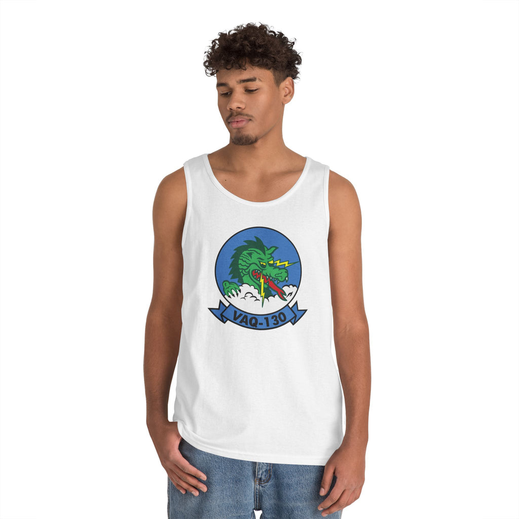 Unisex Heavy Cotton Tank Top - Navy - Electronic Attack Squadron 130 (VAQ-130) wo txt