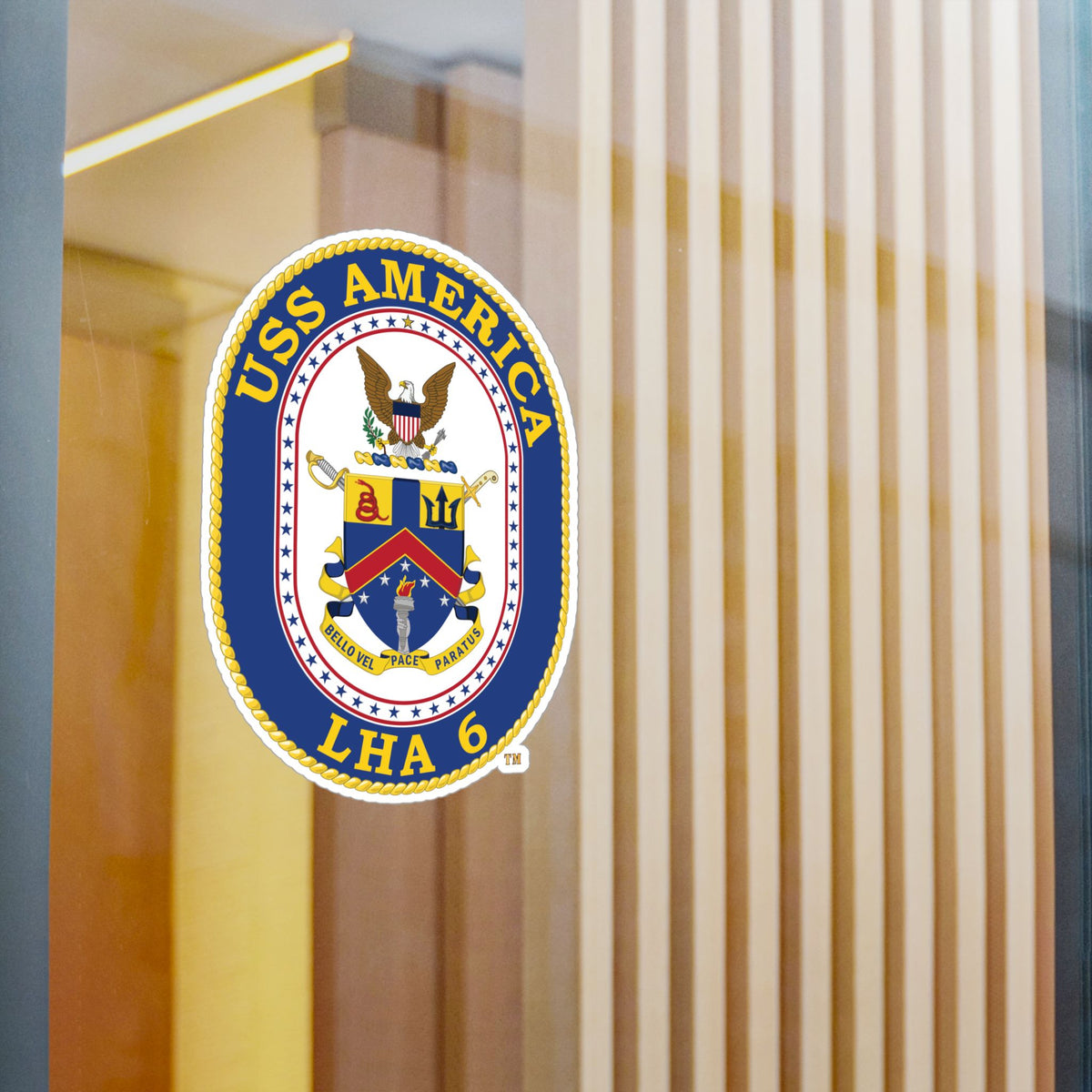 Kiss-Cut Vinyl Decal - Navy - USS America (LHA-6) wo txt