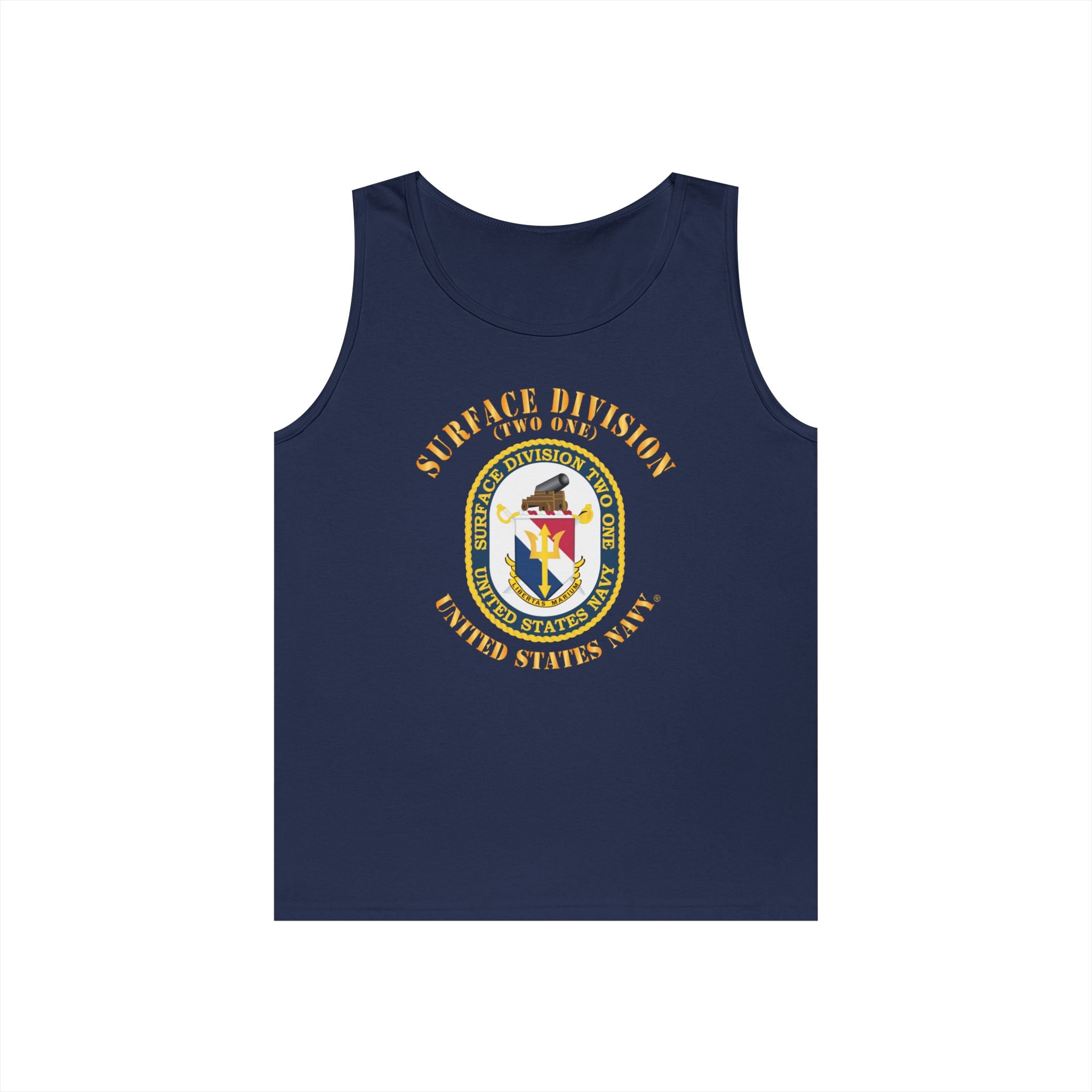 Unisex Heavy Cotton Tank Top - Navy - Surface Division 21
