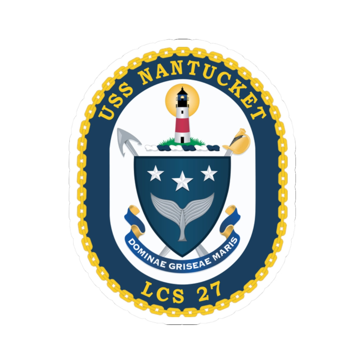 Kiss-Cut Stickers - Navy - USS Nantucket (LCS-27) wo txt