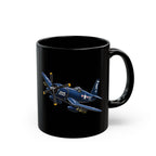 Black Mug (11oz, 15oz) - NAVY - F4U-4 Corsair 205 (VF-32) - 3D - Enhanced
