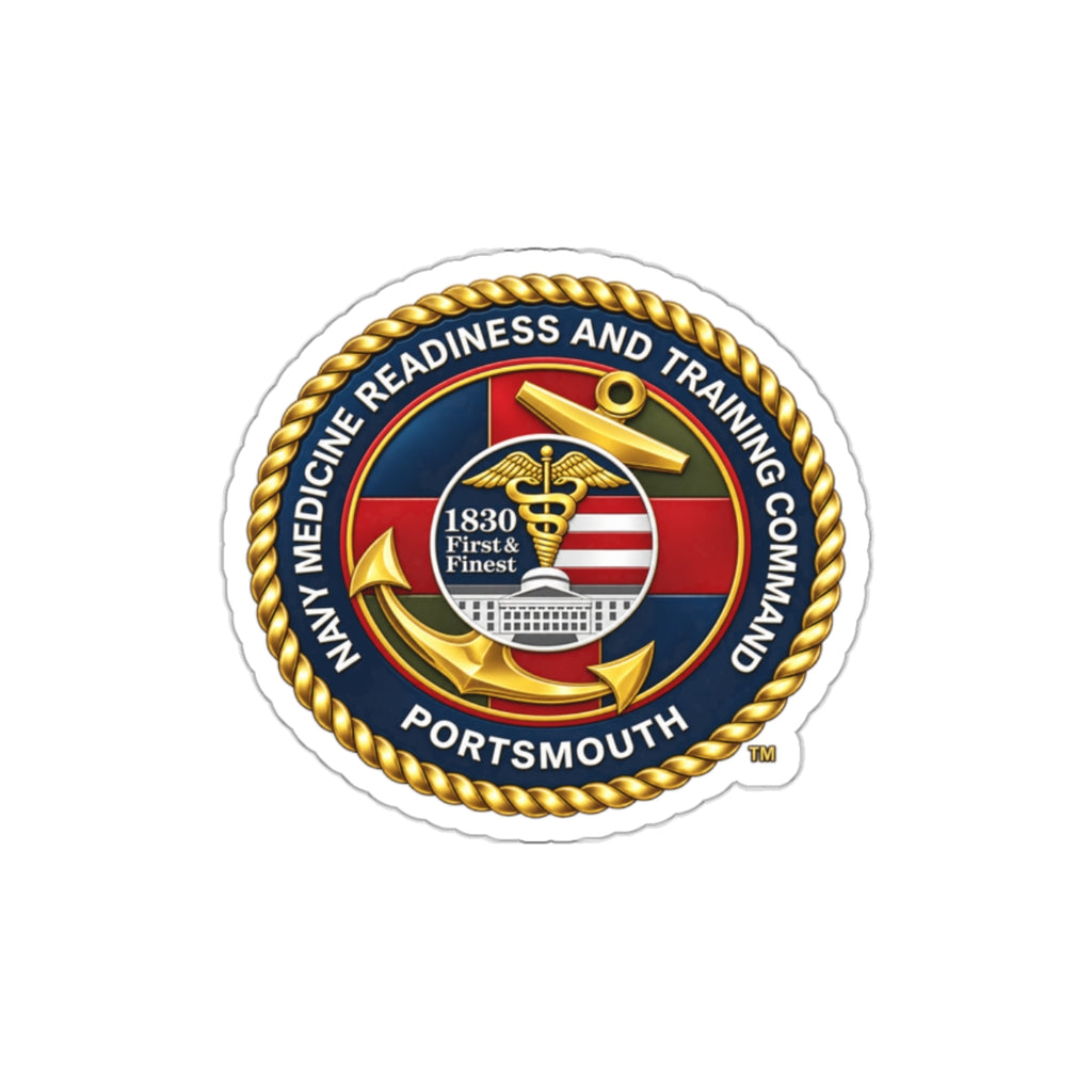 Die-Cut Vinyl Sticker - Navy - Naval Medical Center Portsmouth wo txt - 3D - Enhanced