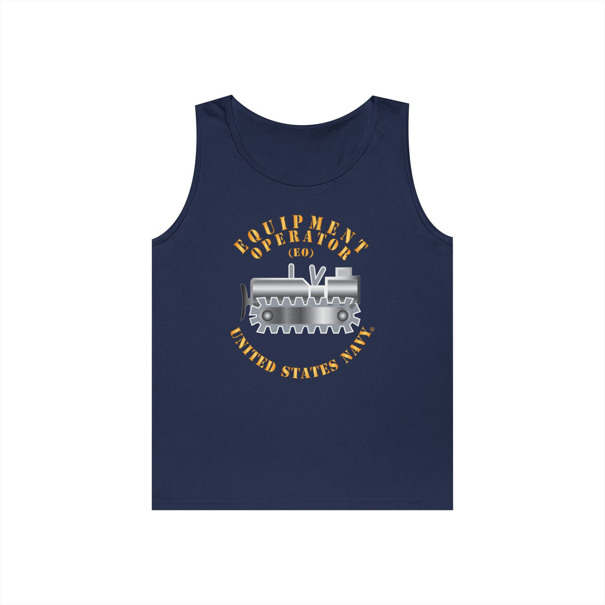 Unisex Heavy Cotton Tank Top - Navy - Rate - Equipment Operator (EO)