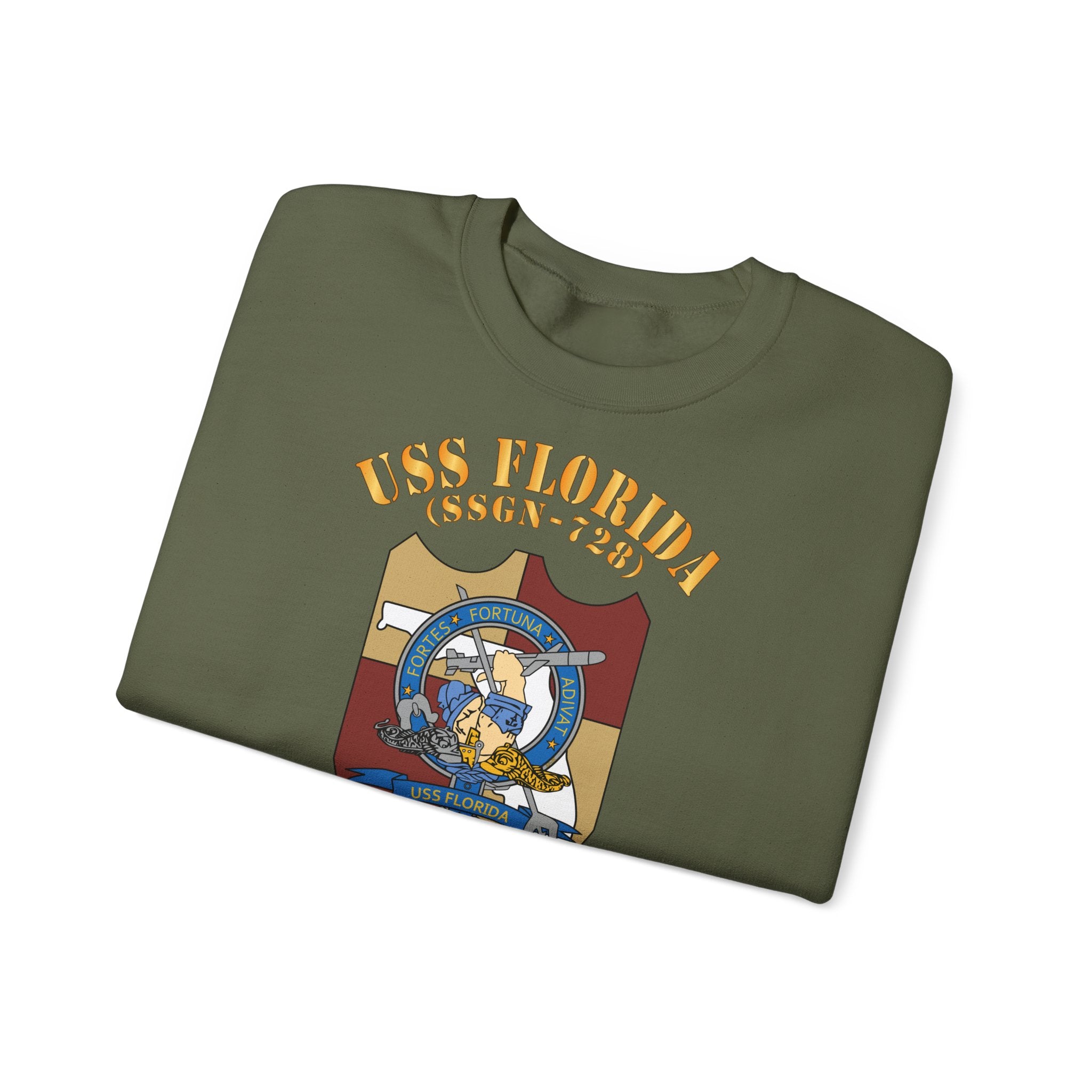 Unisex Heavy Blend™ Crewneck Sweatshirt - Navy - USS Florida (SSGN-728)