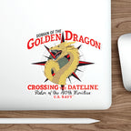 Die-Cut Vinyl Sticker - Navy - Domain of the Golden Dragon wo Txt X 300