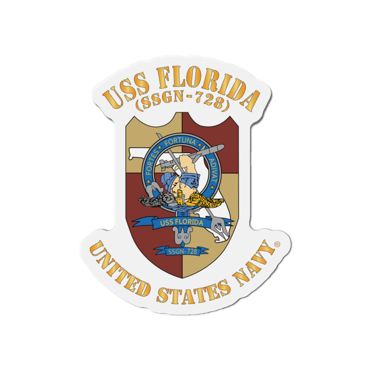Die-Cut Magnet - Navy - USS Florida (SSGN-728)