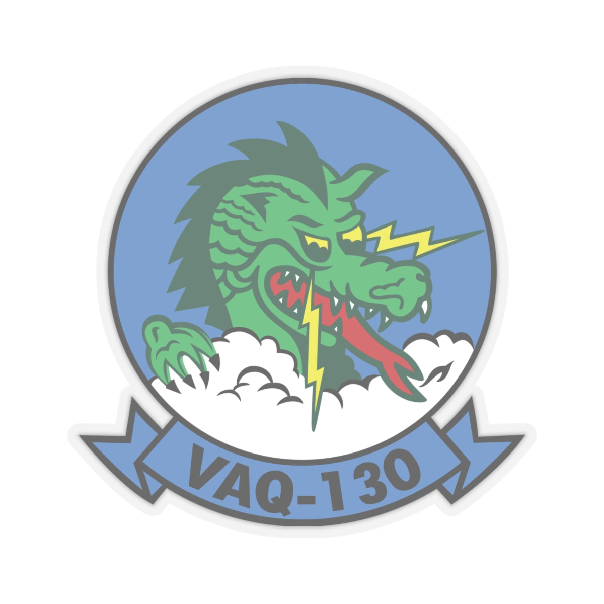 Kiss-Cut Stickers - Navy - Electronic Attack Squadron 130 (VAQ-130) wo txt