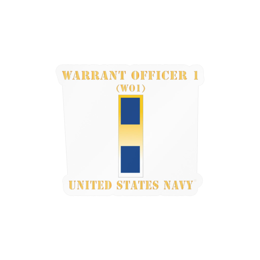 Kiss-Cut Vinyl Decal - Navy - Warrant Officer 1 - CW01