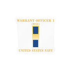 Kiss-Cut Vinyl Decal - Navy - Warrant Officer 1 - CW01