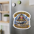 Die-Cut Magnet - Navy - Naval Air Station Oceana - Crest with Aircraft - United States Navy - 3D - Enhanced
