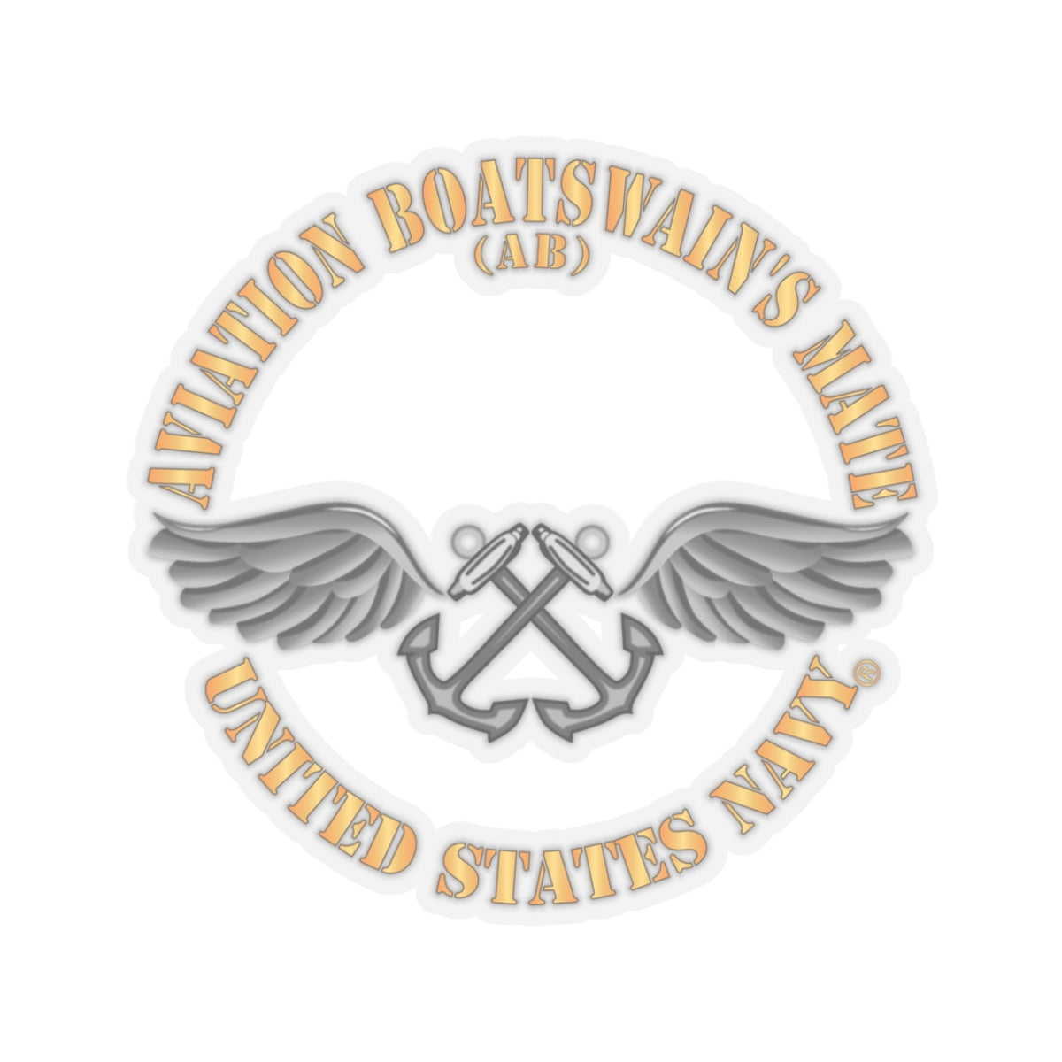 Kiss-Cut Stickers - Navy - Rate - Aviation Boatswain's Mate (AB) X 300
