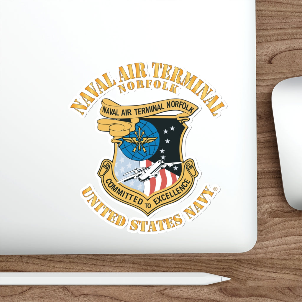 Die-Cut Vinyl Sticker - Navy - Naval Air Terminal Norfolk