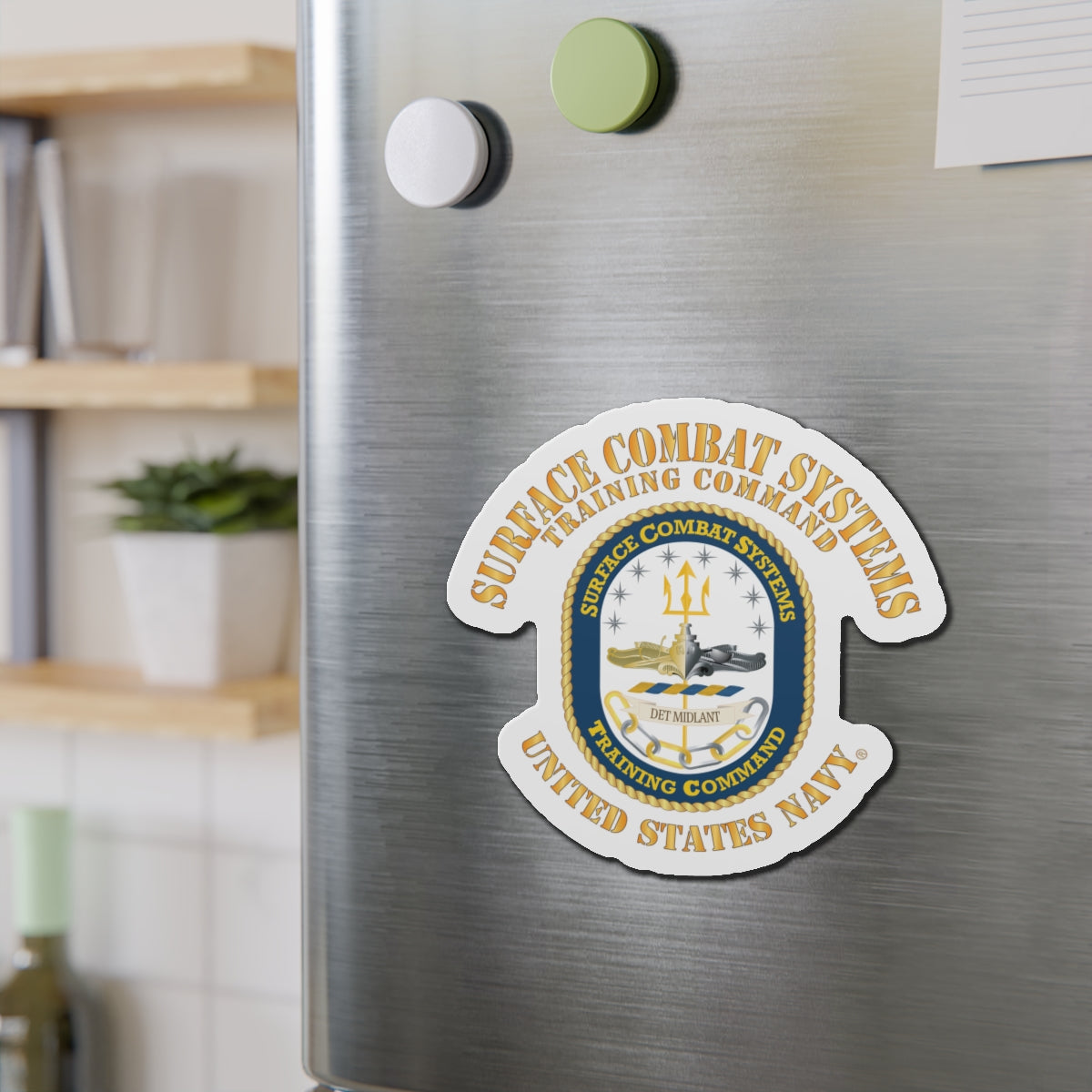 Die-Cut Magnet - Navy - Surface Combat Systems Training Command - DET MIDLANT