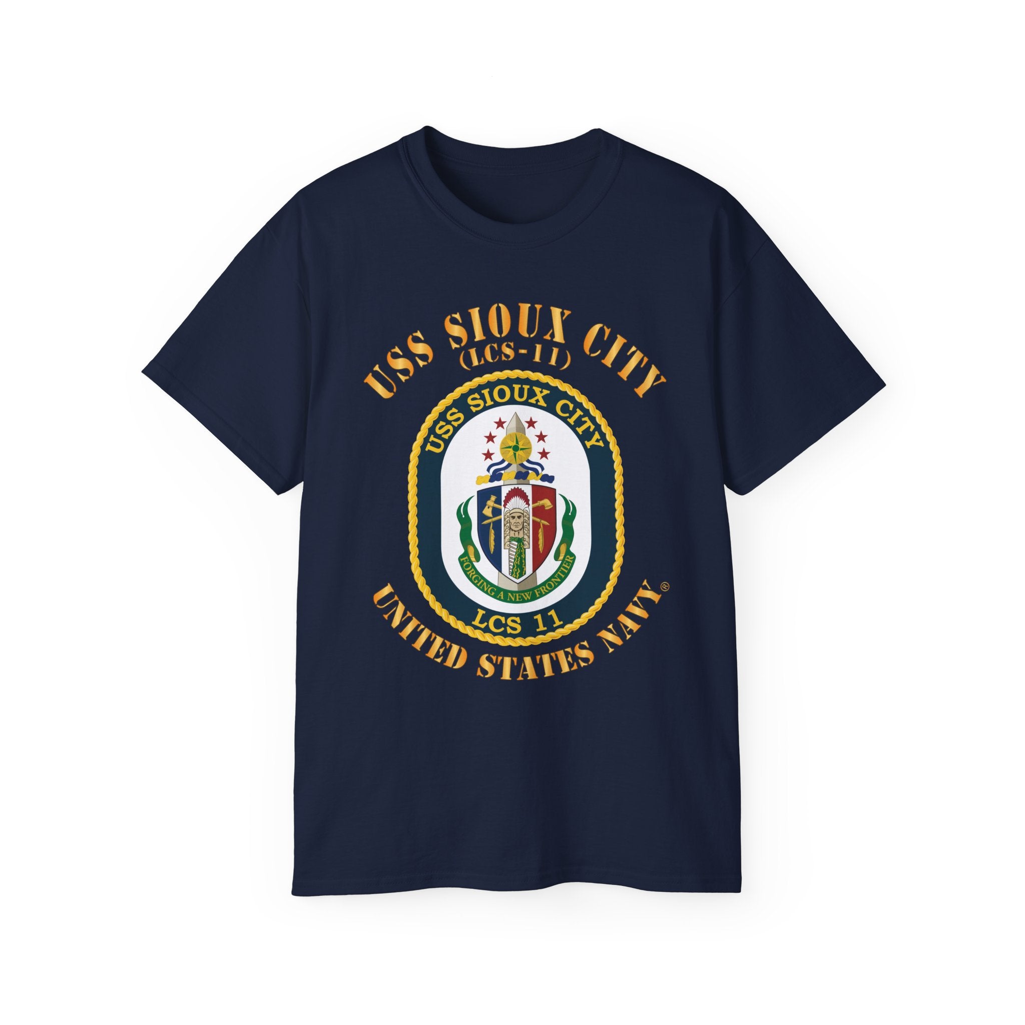 Unisex Ultra Cotton T-Shirt - Navy - USS Sioux City (LCS-11)