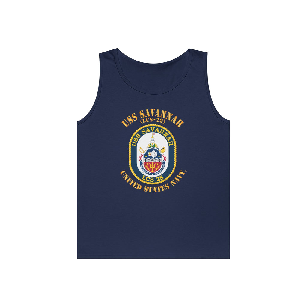 Unisex Heavy Cotton Tank Top - Navy - USS Savannah (LCS-28)
