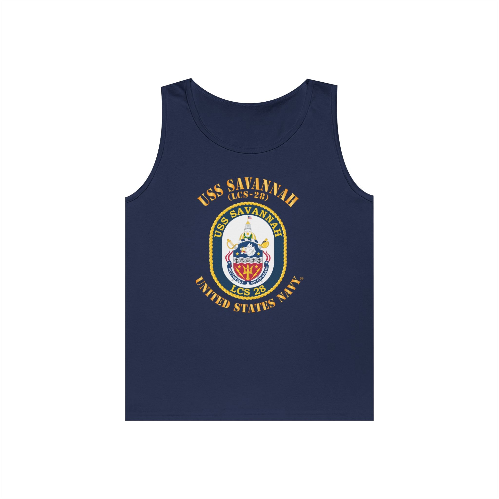 Unisex Heavy Cotton Tank Top - Navy - USS Savannah (LCS-28)