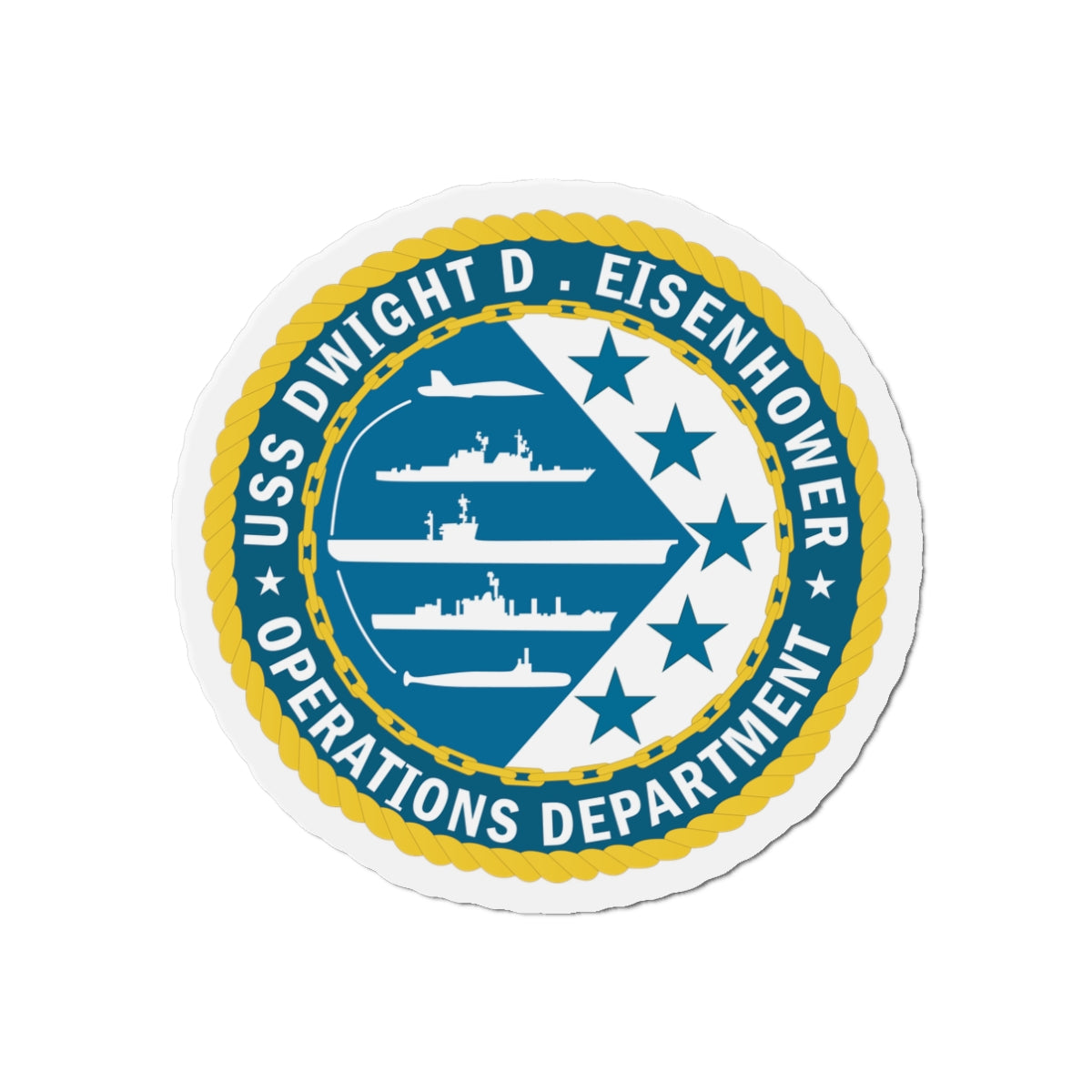 Die-Cut Magnet - Navy - USS Dwight D. Eisenhower (CVN-69) - Operations Department wo txt