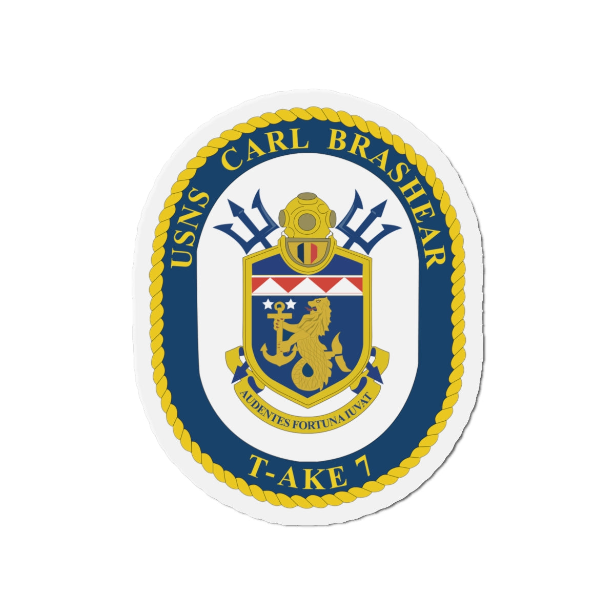 Die-Cut Magnet - Navy - USNS Carl Brashear (T-AKE 7) wo txt