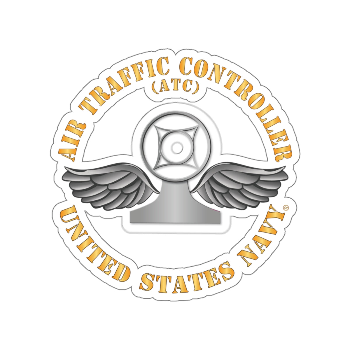 Die-Cut Vinyl Sticker - Navy - Rate - Air Traffic Controller (ATC)