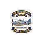 Die-Cut Vinyl Sticker - NAVY - Fighting Squadron - VF 3 - WWII FELIX Insignia - Grumman F4F Wildcat - 3D - Enhanced