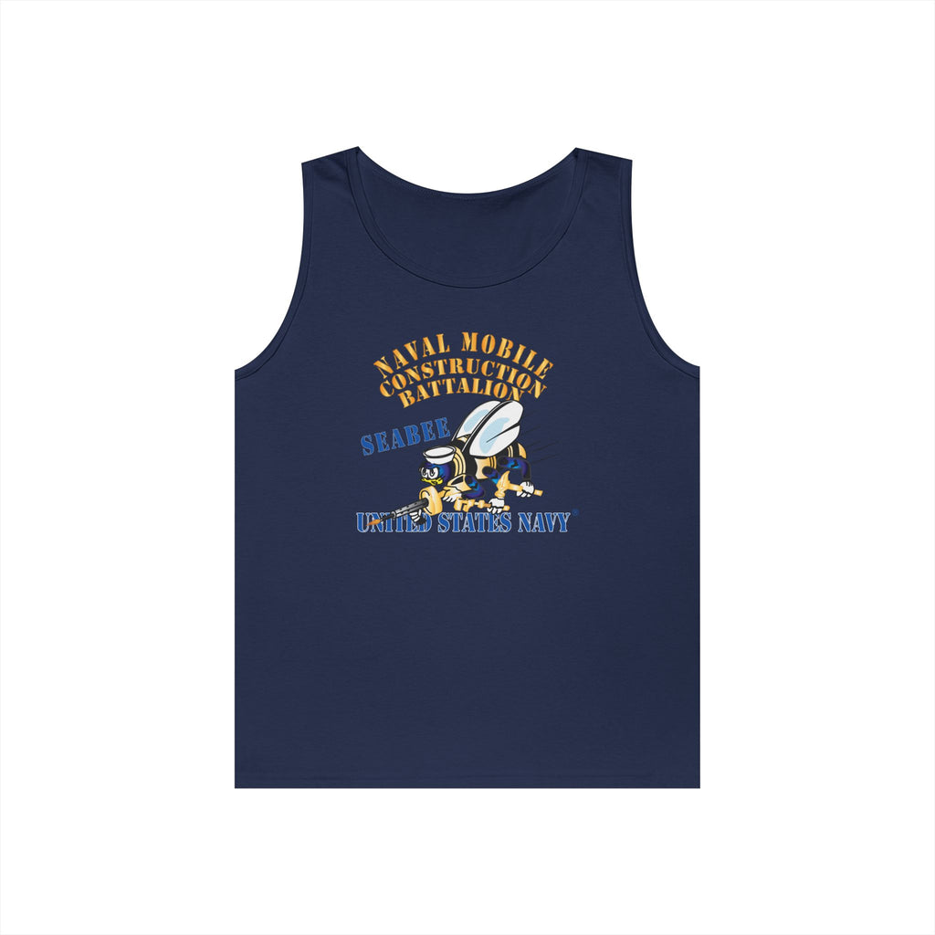Unisex Heavy Cotton Tank Top - Navy - Seabee