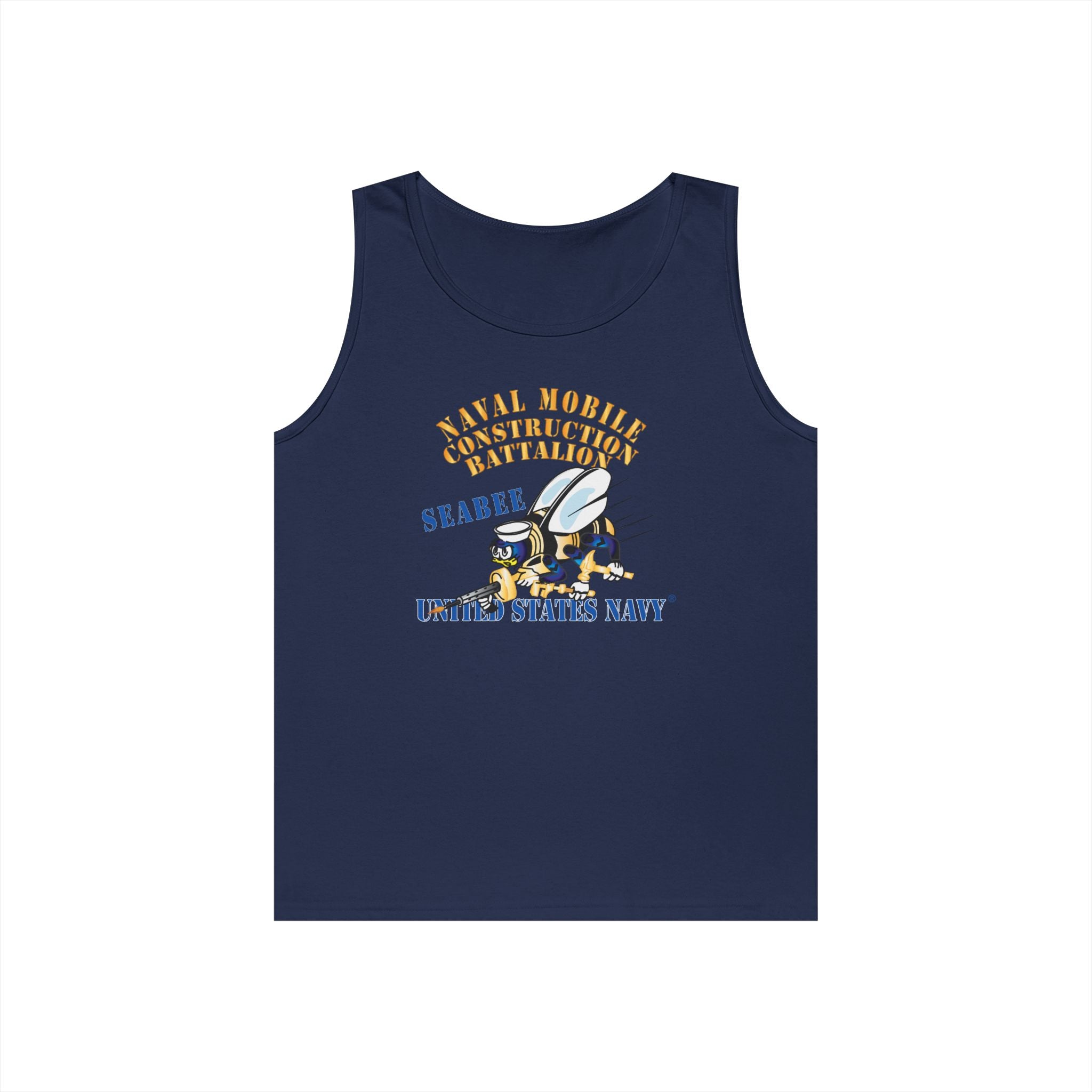 Unisex Heavy Cotton Tank Top - Navy - Seabee