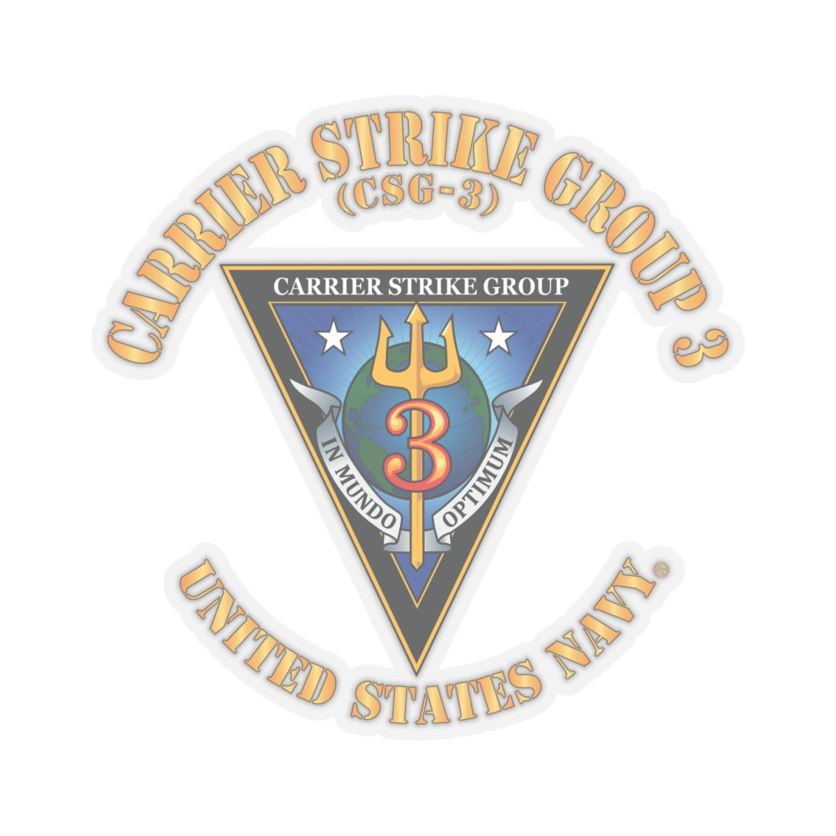 Kiss-Cut Stickers - Navy - Carrier Strike Group 3 (CSG-3)