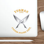 Die-Cut Vinyl Sticker - Navy - Rate - Yeoman (YN)
