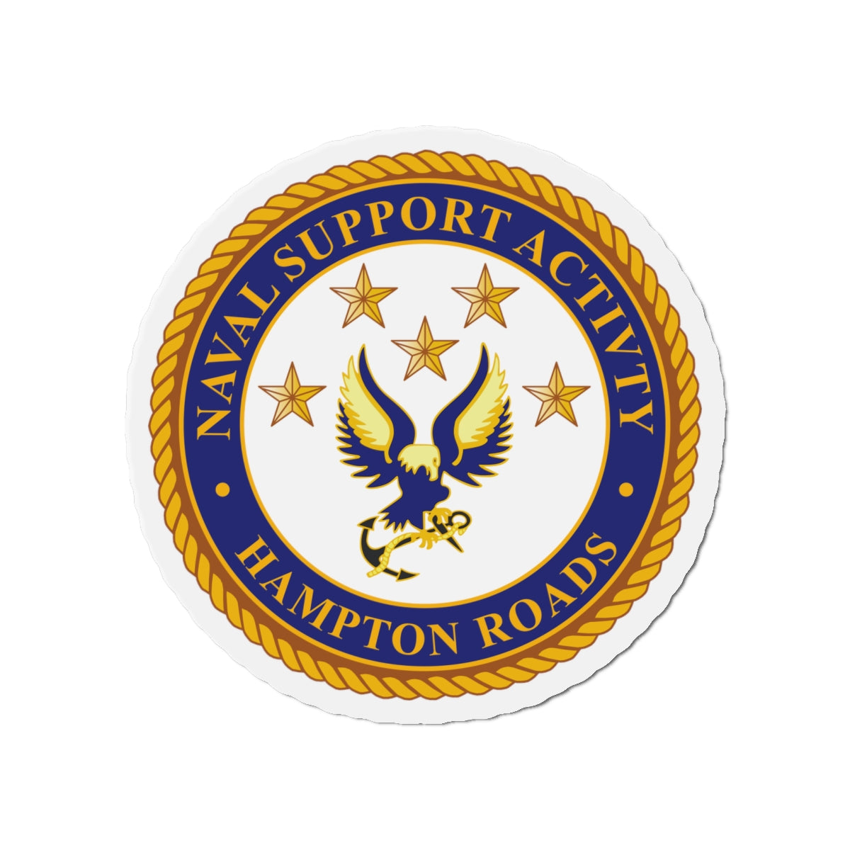 Die-Cut Magnet - Navy - Naval Support Activity - Hampton Roads