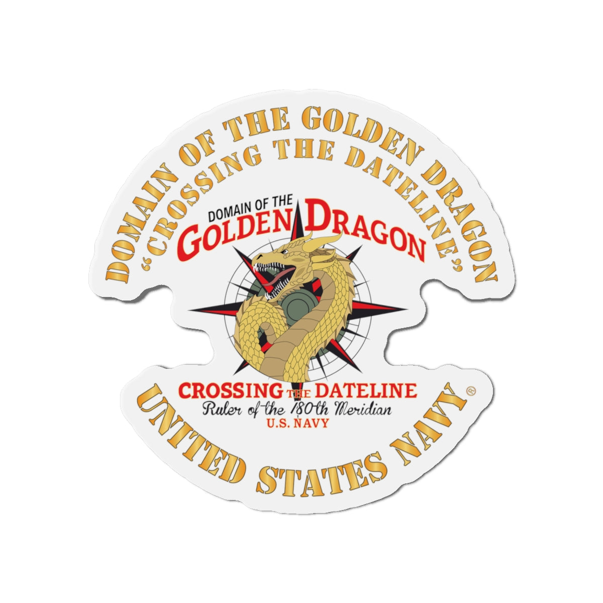 Die-Cut Magnet - Navy - Domain of the Golden Dragon