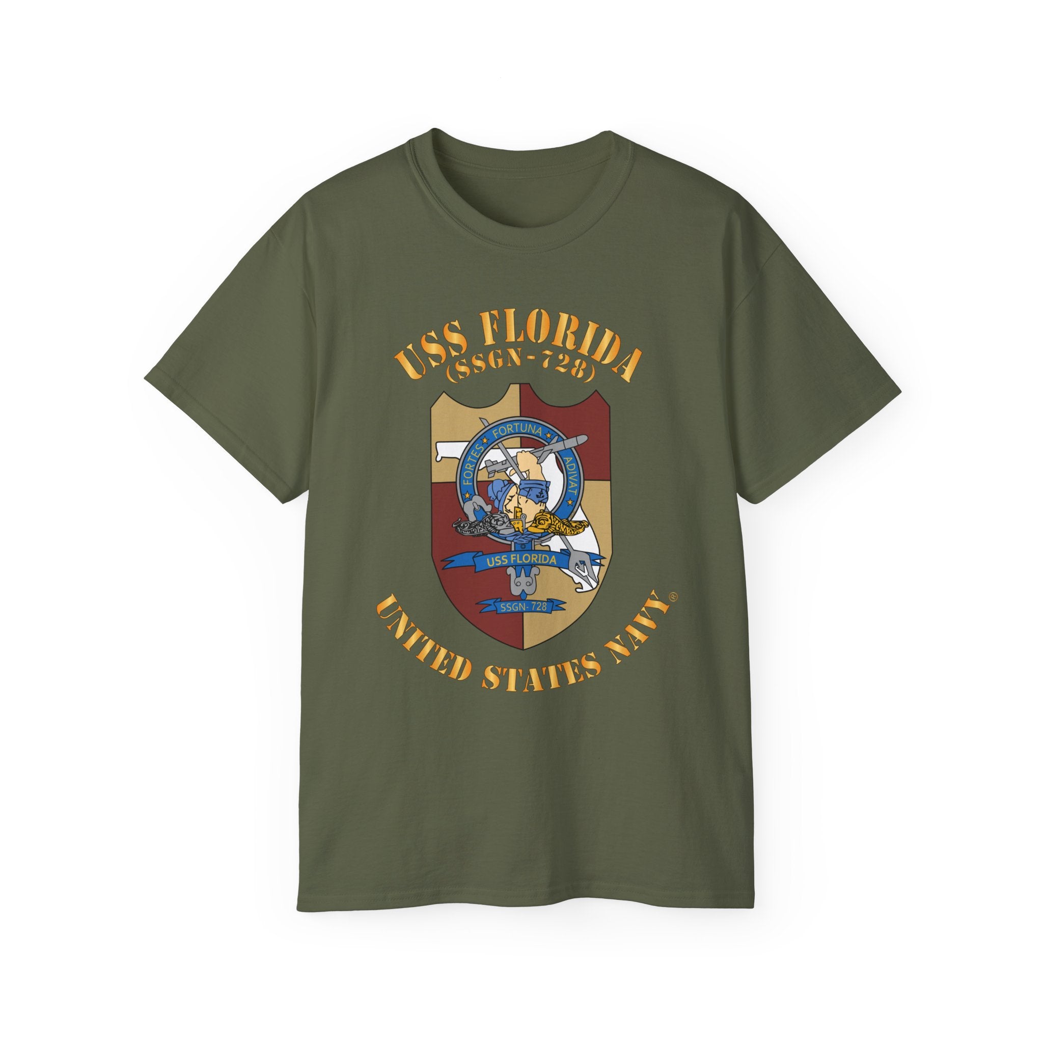 Unisex Ultra Cotton T-Shirt - Navy - USS Florida (SSGN-728)