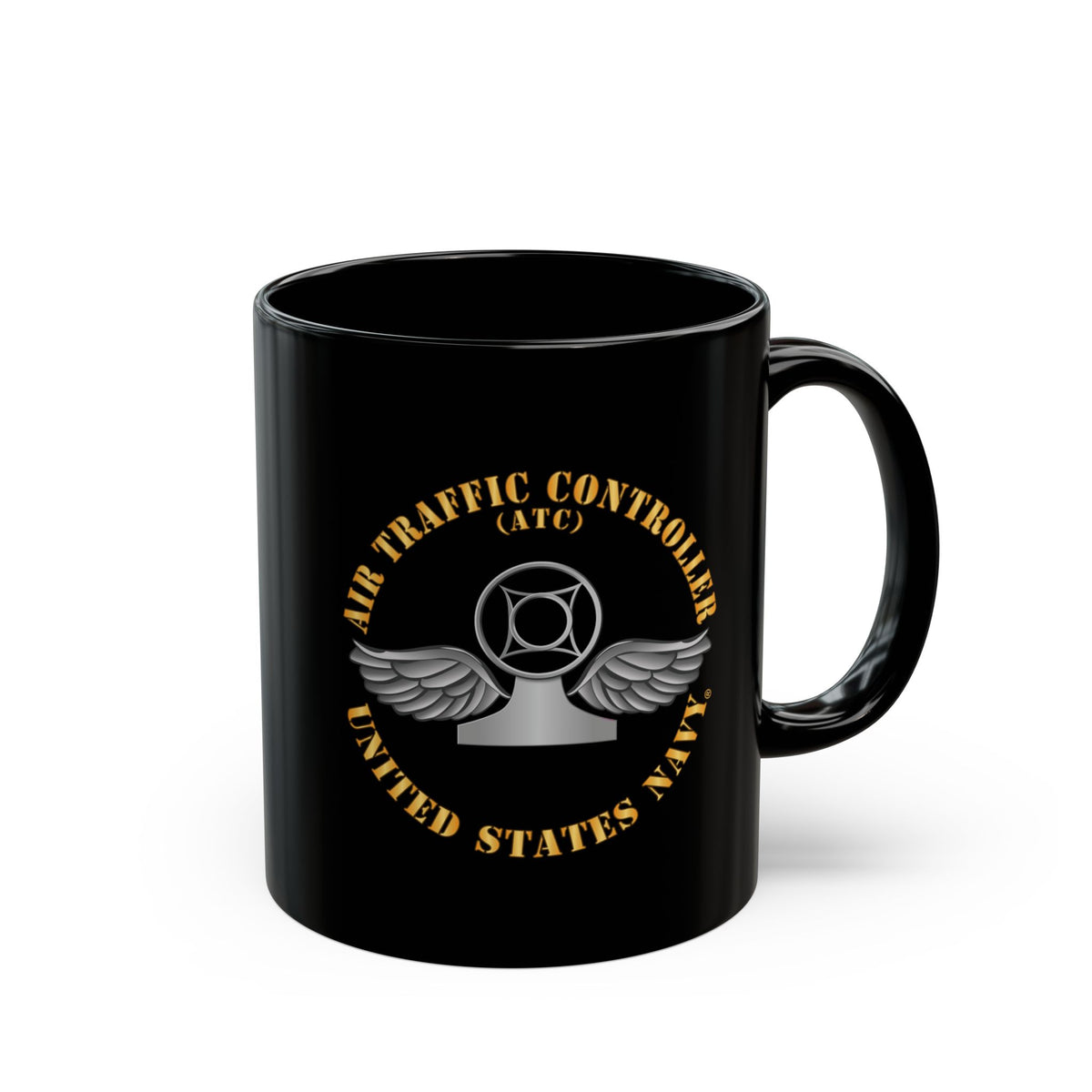 Black Mug (11oz, 15oz) - Navy - Rate - Air Traffic Controller (ATC)