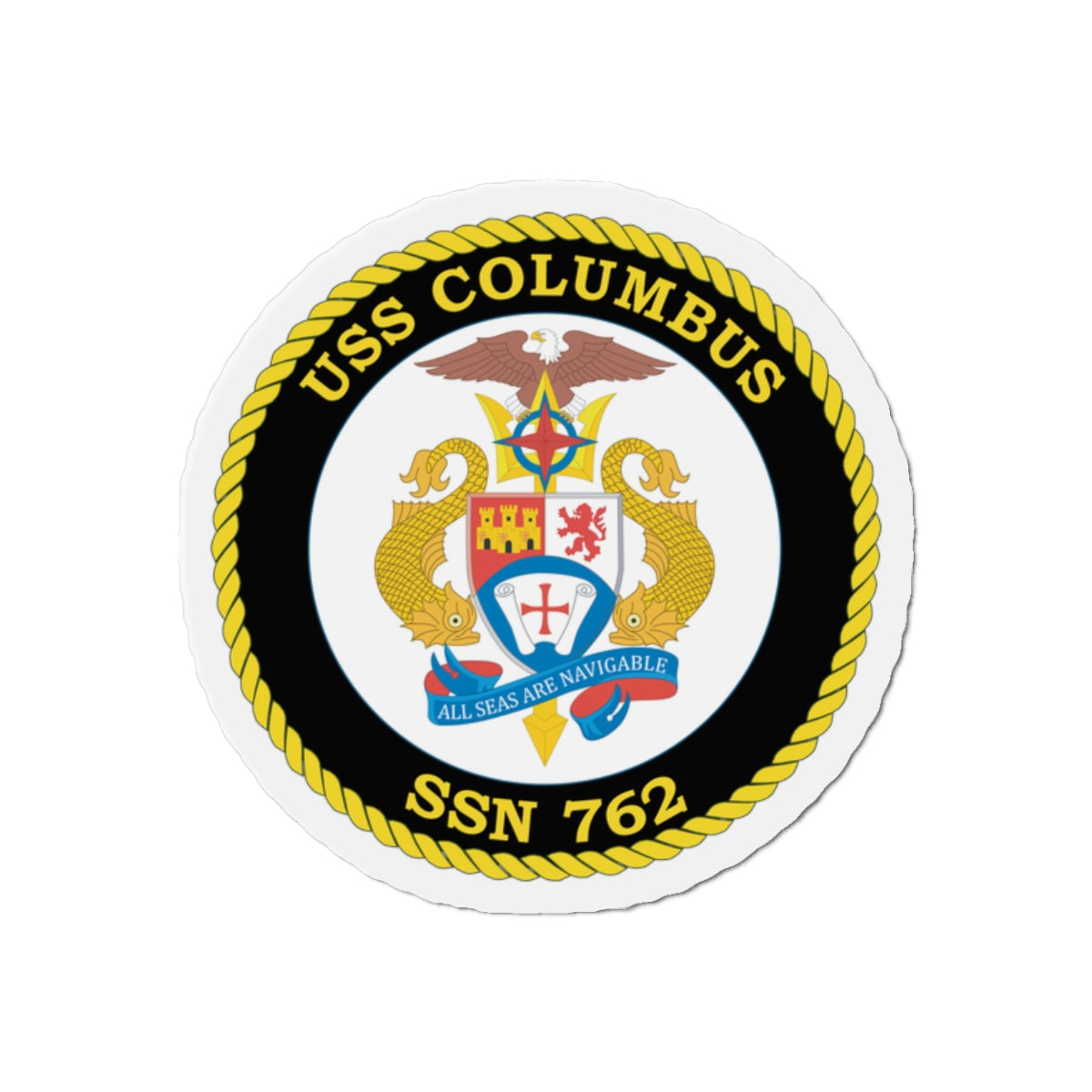 Die-Cut Magnet - Navy - USS Columbus (SSN-762) wo txt