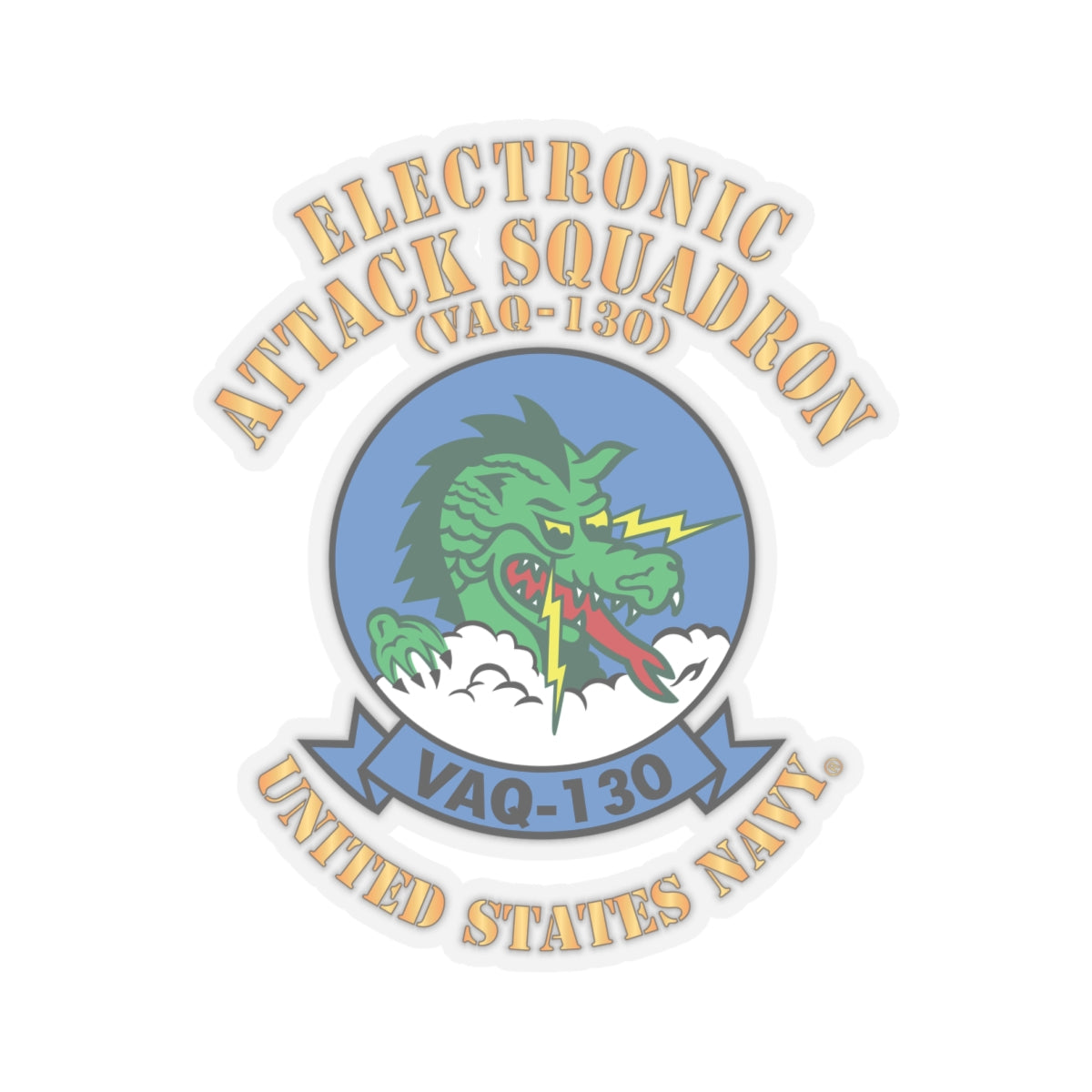 Kiss-Cut Stickers - Navy - Electronic Attack Squadron 130 (VAQ-130)