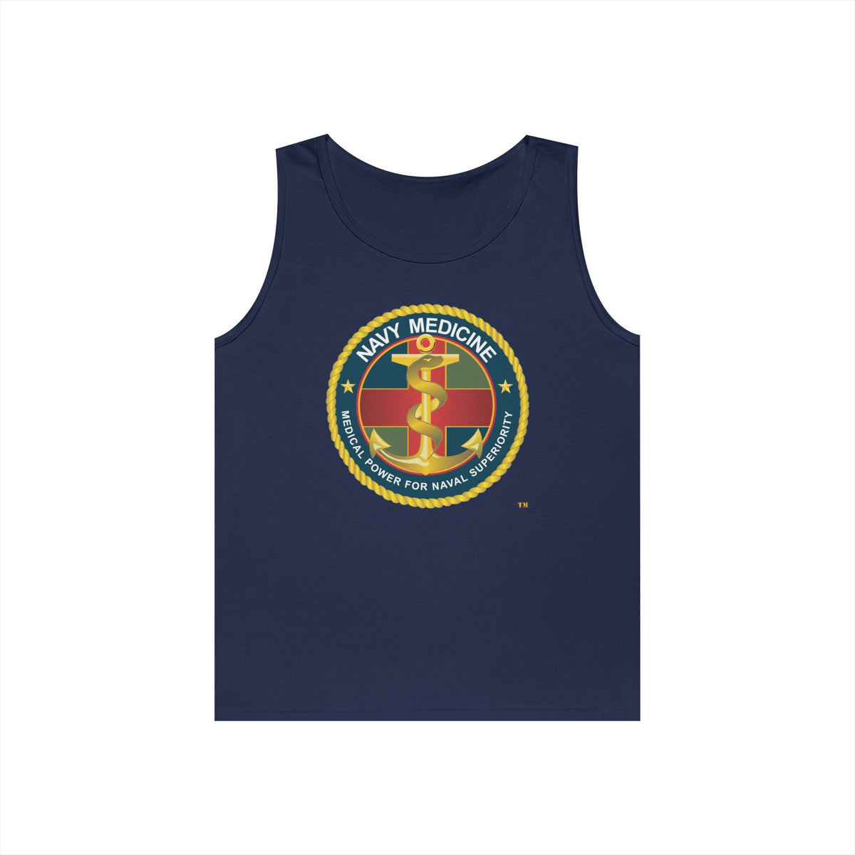 Unisex Heavy Cotton Tank Top - Navy Medicine - Medical Power for Naval Superiority wo Txt X 300