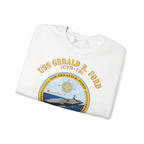 Unisex Heavy Blend™ Crewneck Sweatshirt - Navy - USS Gerald R. Ford (CVN-78)