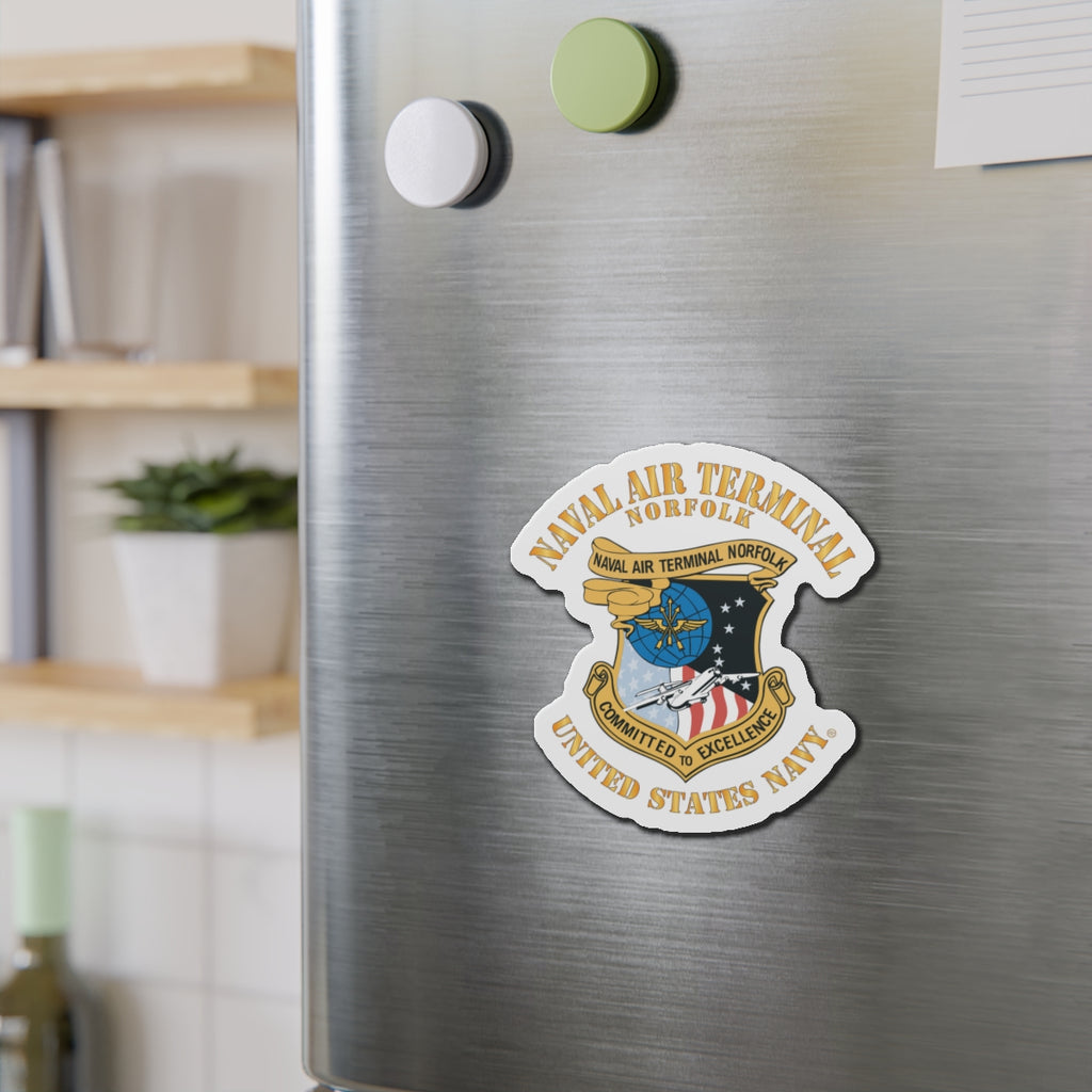 Die-Cut Magnet - Navy - Naval Air Terminal Norfolk
