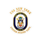 Kiss-Cut Vinyl Decal - Navy - USS New York (LPD-21) X 300