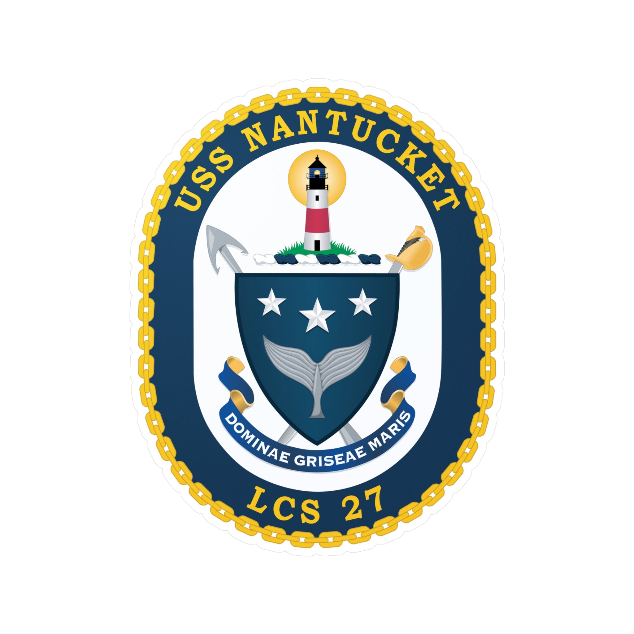Kiss-Cut Vinyl Decal - Navy - USS Nantucket (LCS-27) wo txt