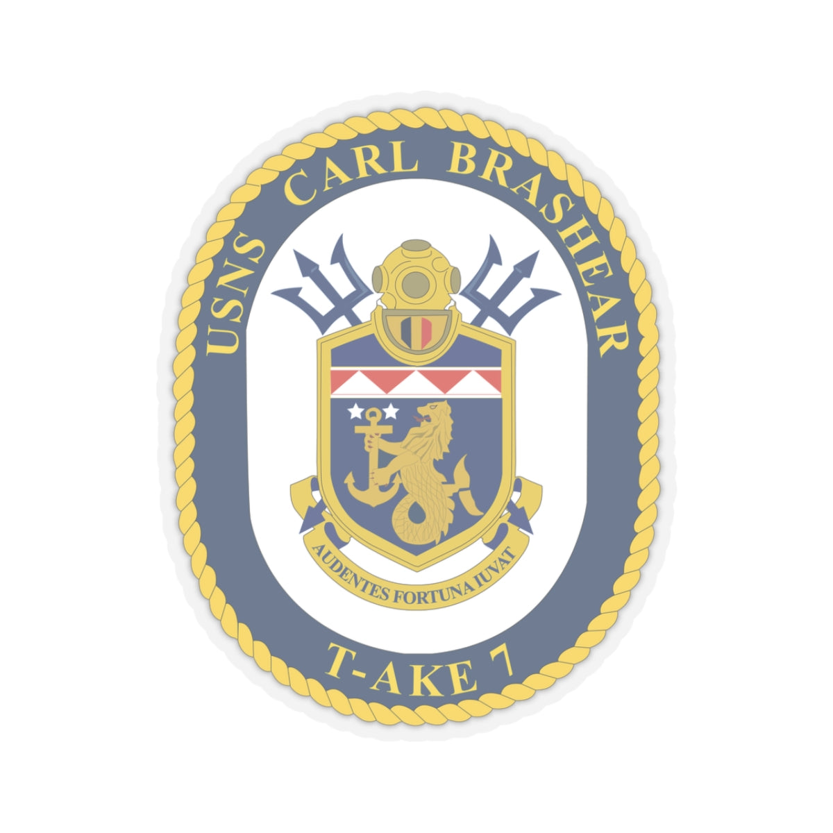 Kiss-Cut Stickers - Navy - USNS Carl Brashear (T-AKE 7) wo txt