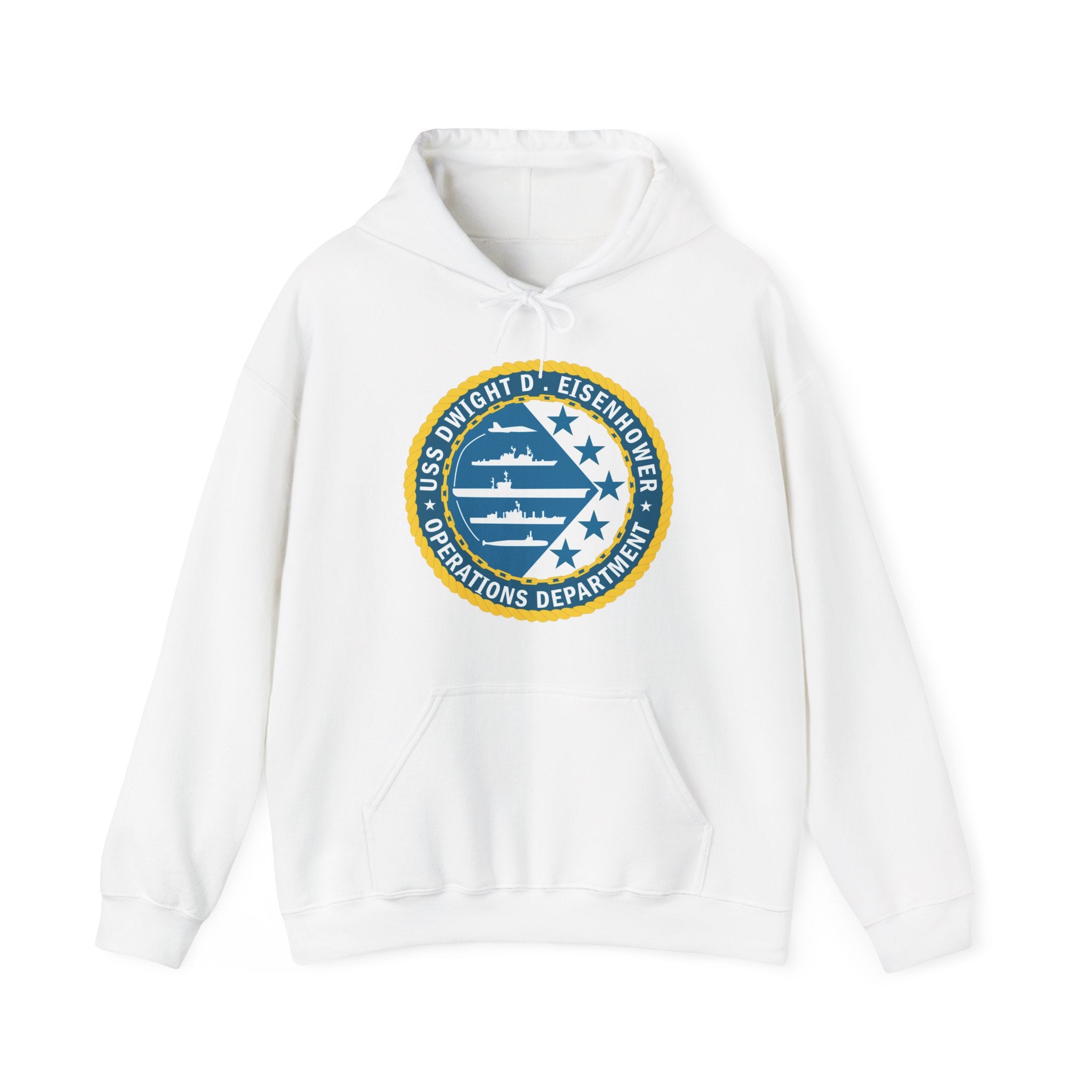 Unisex Heavy Blend™ Hoodies - Navy - USS Dwight D. Eisenhower (CVN-69) - Operations Department wo txt