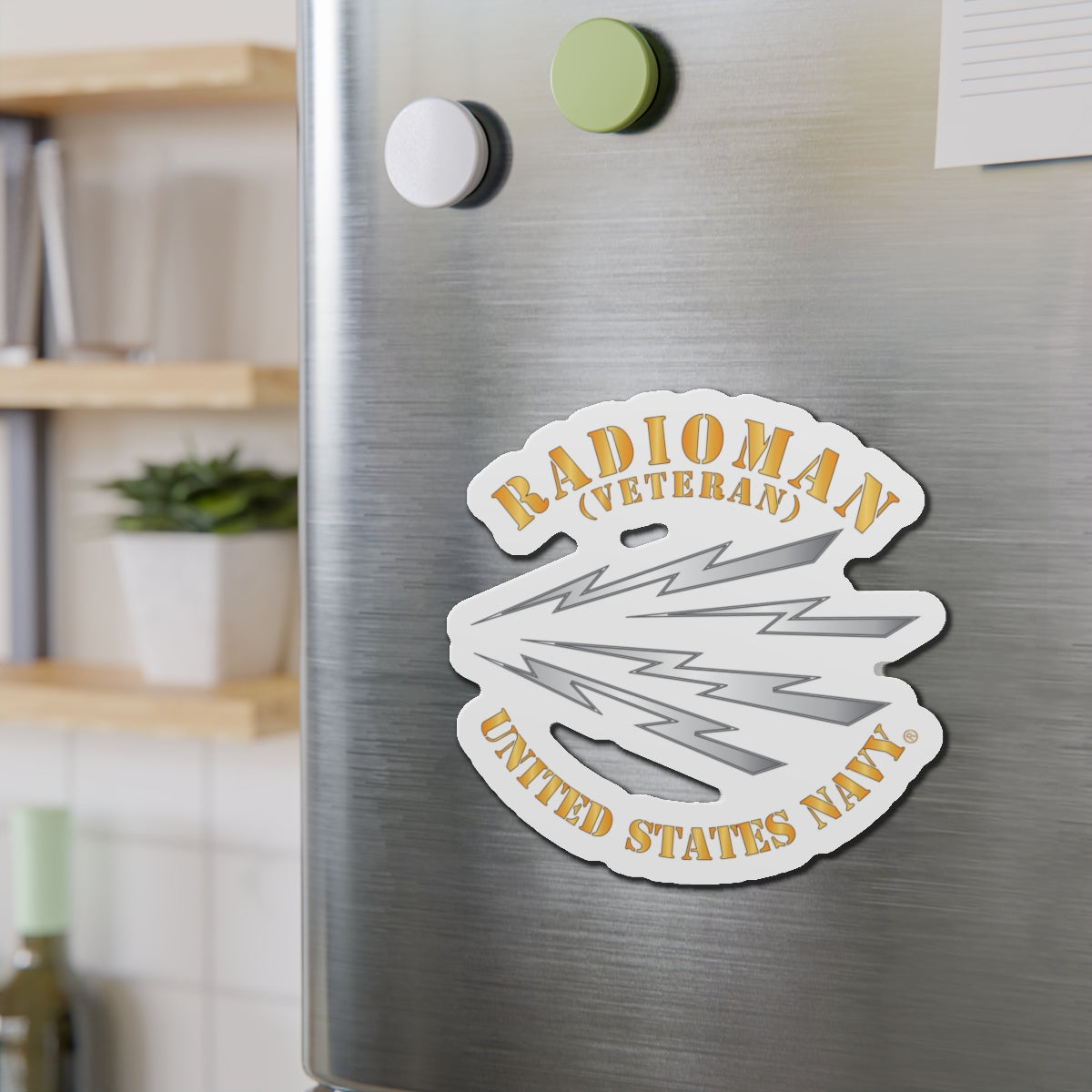 Die-Cut Magnet - Navy - Rate - Radioman (RM) - Veteran