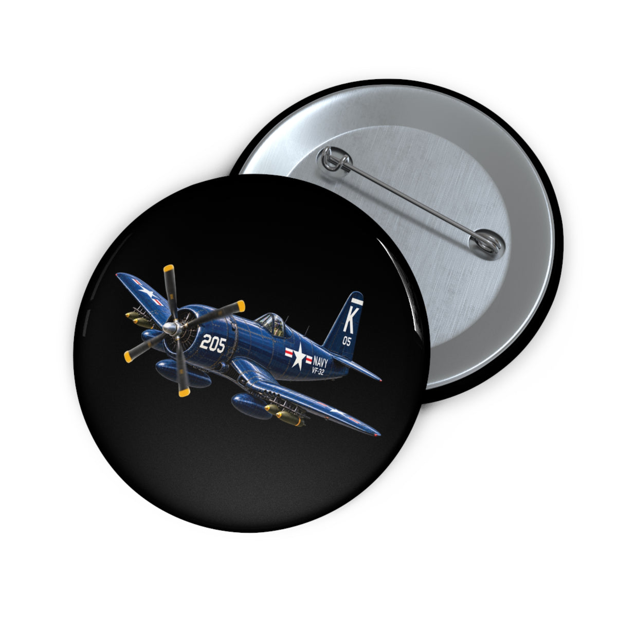 Pin Button - NAVY - F4U-4 Corsair 205 (VF-32) - 3D - Enhanced