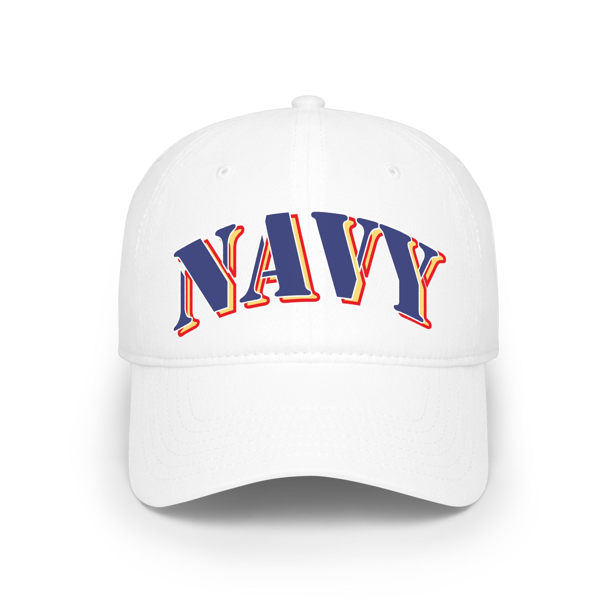 NAVY DTF Baseball Cap — Red Low Profile Hat for Military & Patriotic Fans