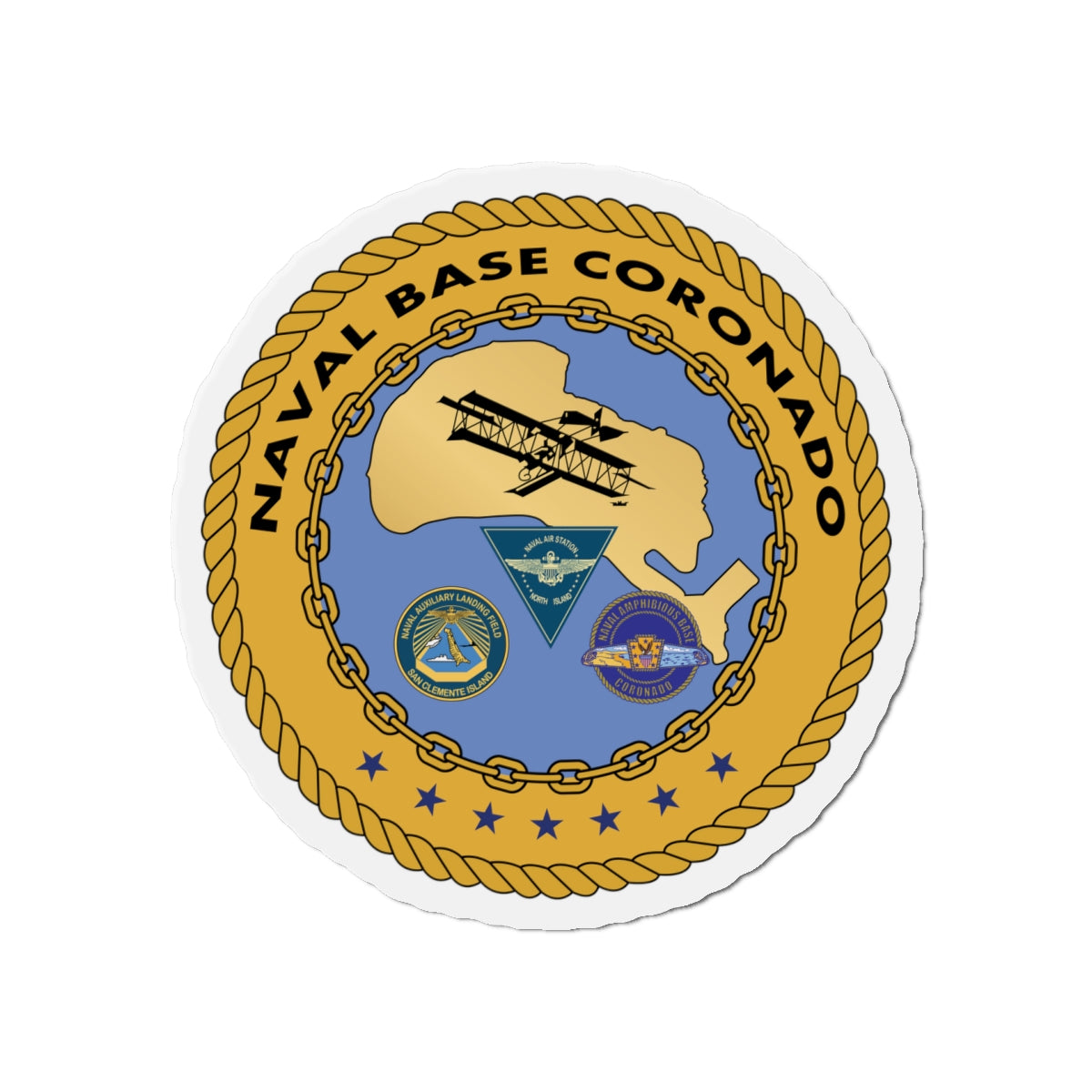 Die-Cut Magnet - Navy - Naval Base Coronado wo txt