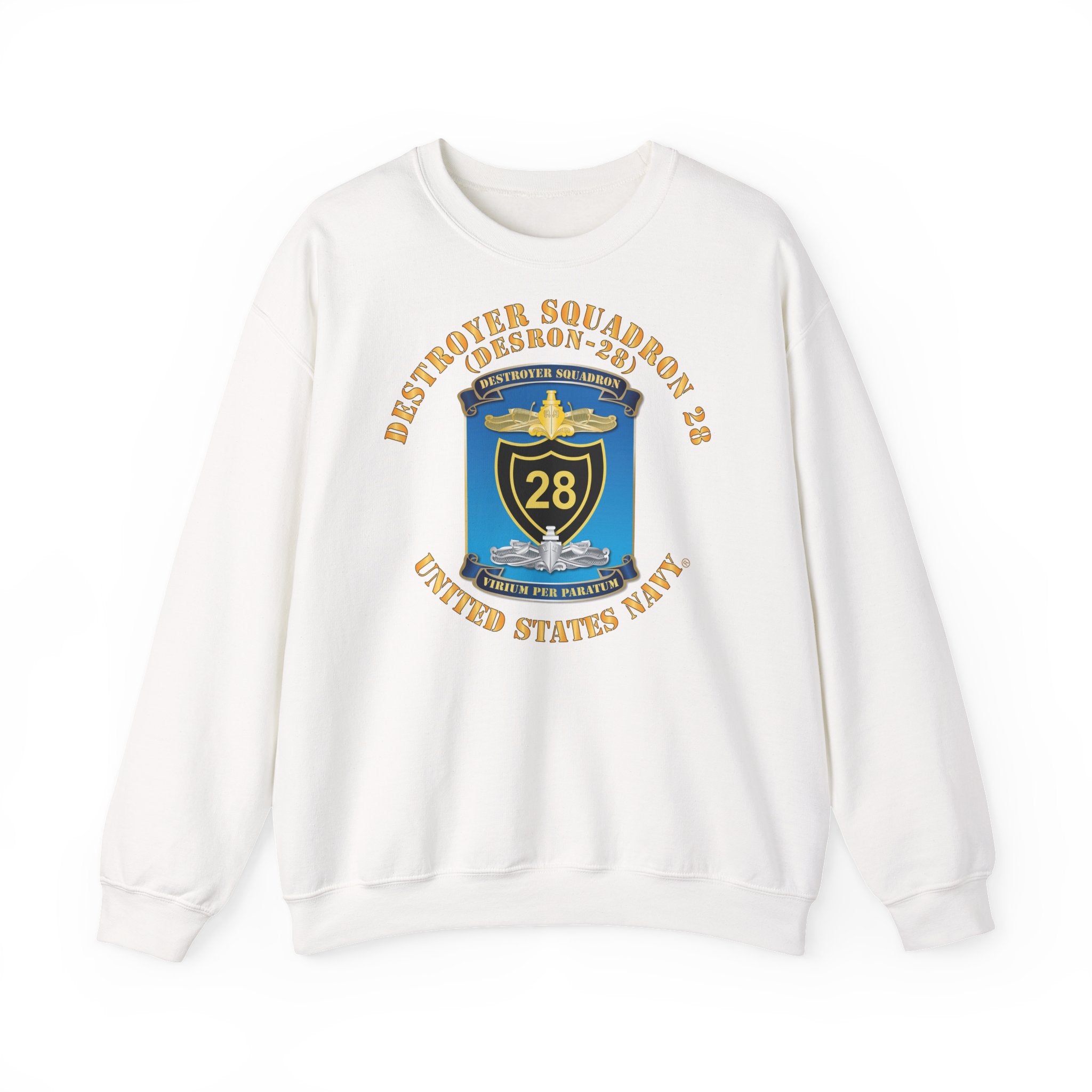 Unisex Heavy Blend™ Crewneck Sweatshirt - Navy - Destroyer Squadron 28 (DESRON-28)