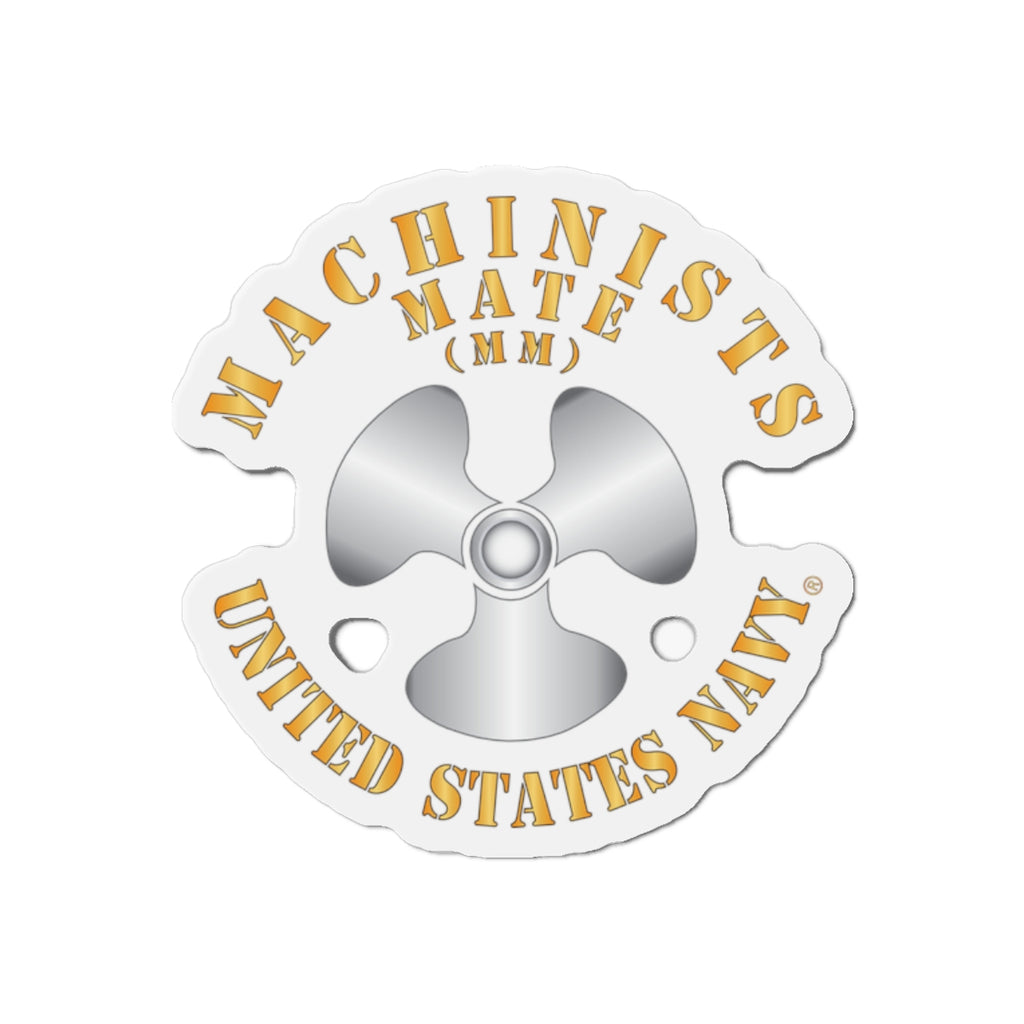 Die-Cut Magnet - Navy - Rate - Machinists Mate (MM)