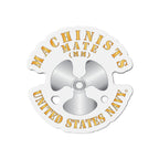 Die-Cut Magnet - Navy - Rate - Machinists Mate (MM)