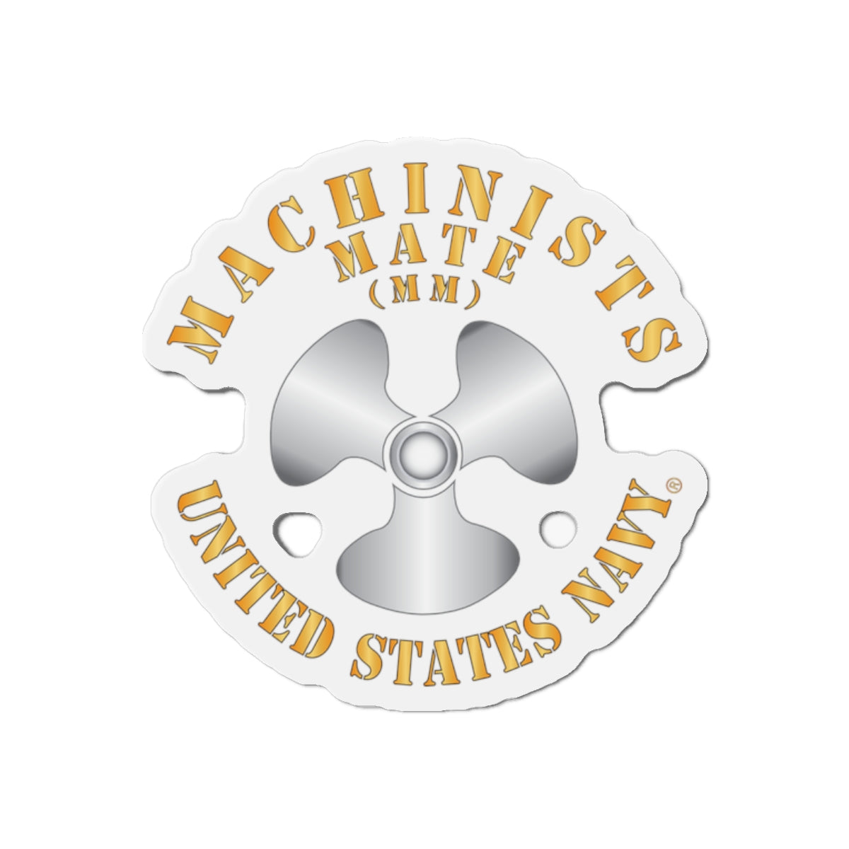 Die-Cut Magnet - Navy - Rate - Machinists Mate (MM)